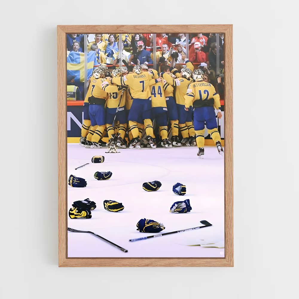 Poster Élan Suédois – affiche Hockey sur glace (vue 4)